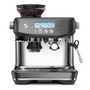 Sage Barista Pro SES878BST4GUK1 espresso machine in matte black truffle featuring an integrated grinder and digital LCD screen.