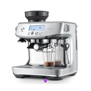 Sage the Barista Pro espresso machine in Brushed Stainless Steel with LCD screen and integrated bean hopper.