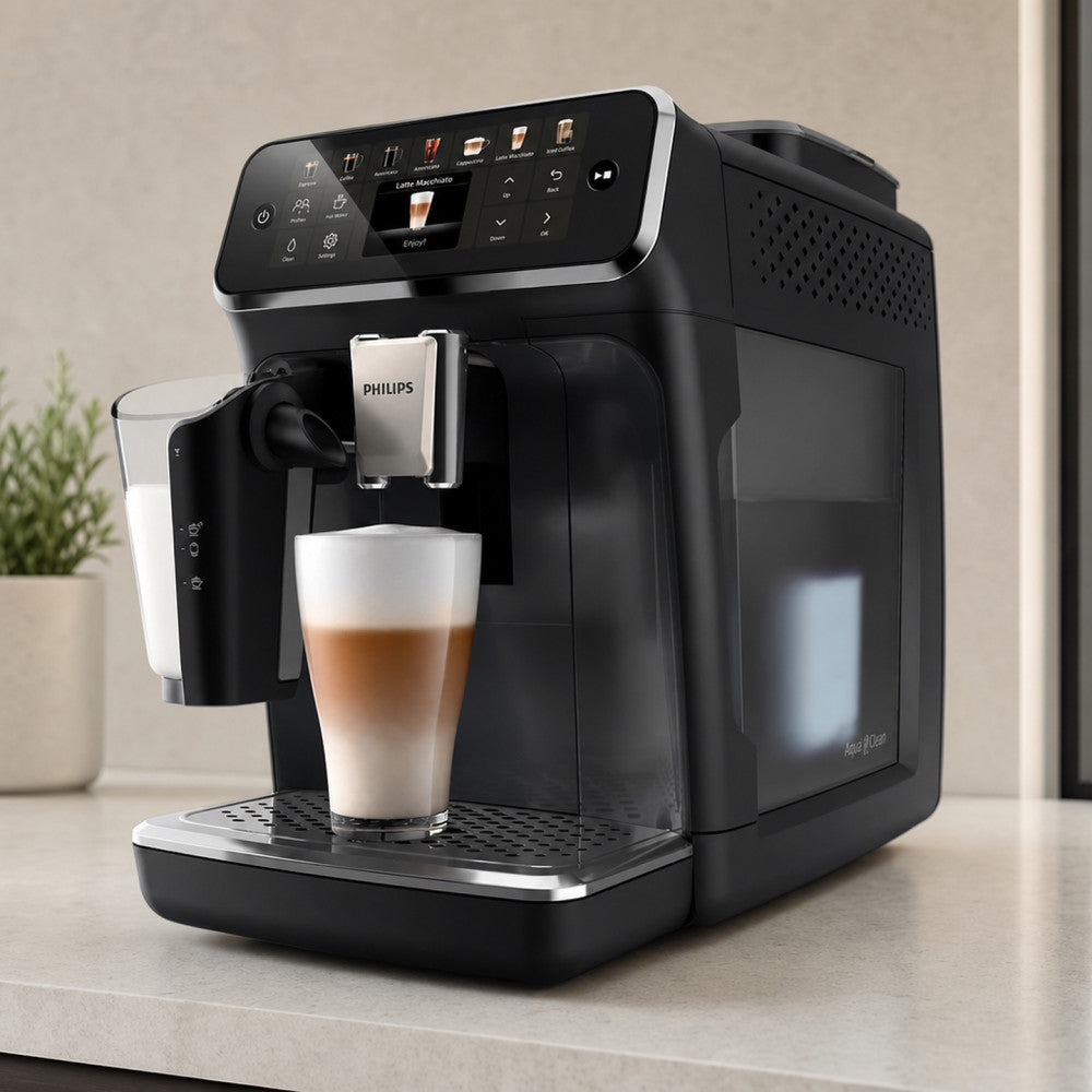 Philips Series 4400 EP4441/50 Espresso Machine – 12 Drinks, LatteGo Milk System, Black