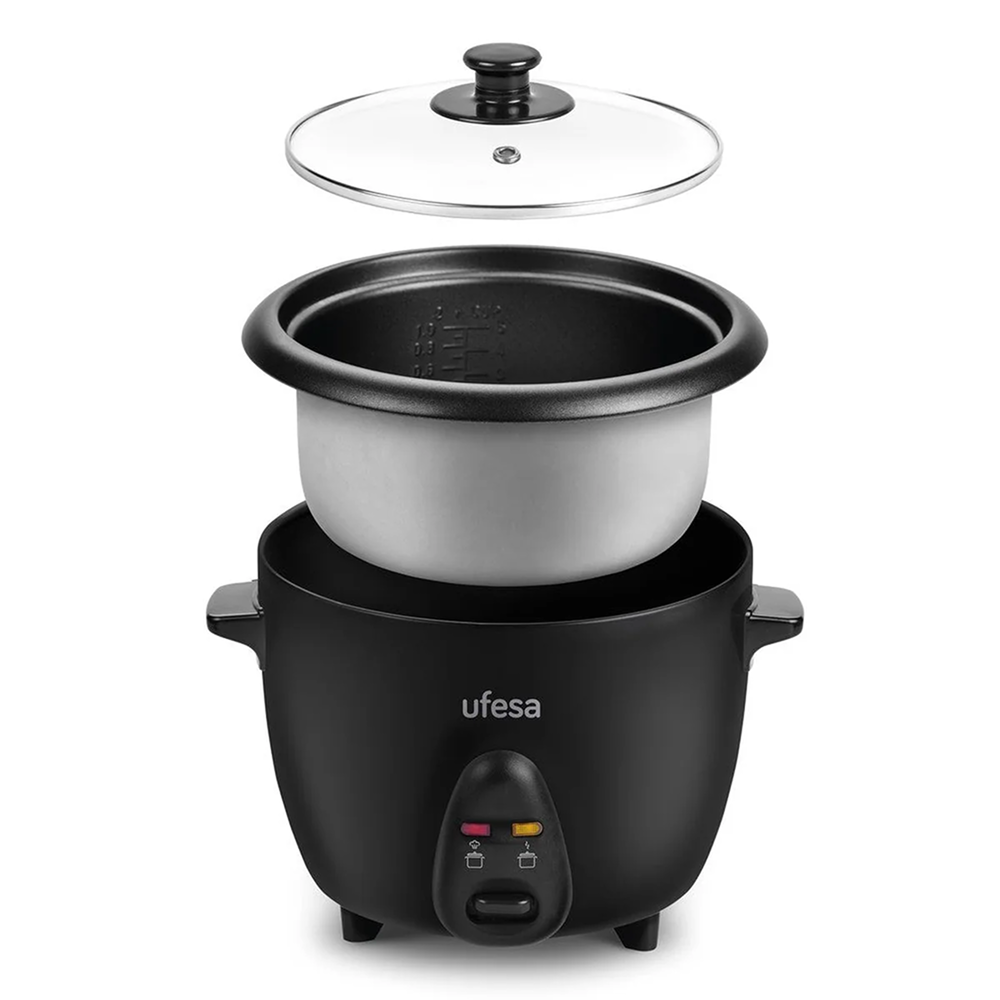 Ufesa Jasmin AR4010 Rice Cooker, lid off, showing the inner bowl