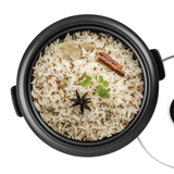 Ufesa Jasmin AR4010 Rice Cooker, cooked rice from above
