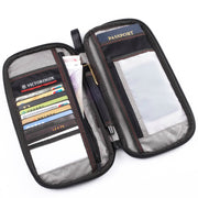 Victorinox Altius 3.0 Portfolio travel organizer in black Napa leather with internal passport and document compartments.