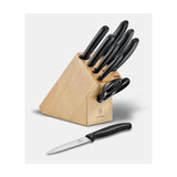 Victorinox Swiss Classic 6.7193.9 Knife Block Set, block with one knife out