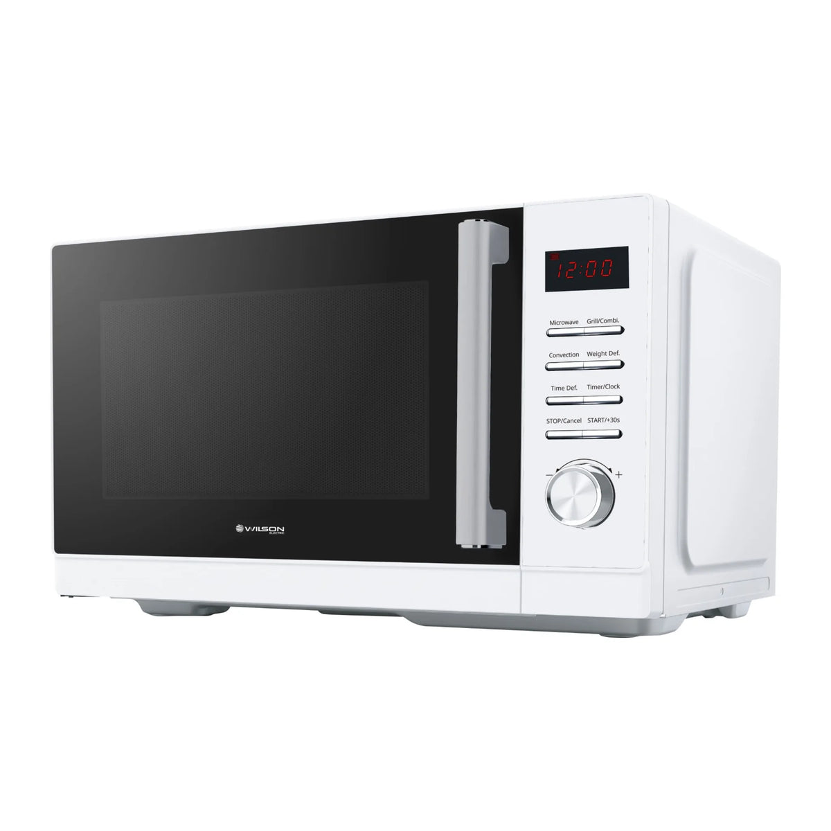 Wilson WMO255WBK.UK Microwave Oven in White, front view