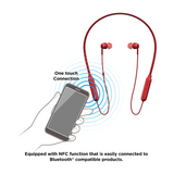 Pioneer SE-C7BT In-Ear Headphones in Red, pairing with a phone by NFC