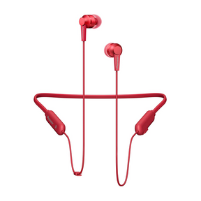 Pioneer SE-C7BT In-Ear Headphones in Red, neckband and earphones