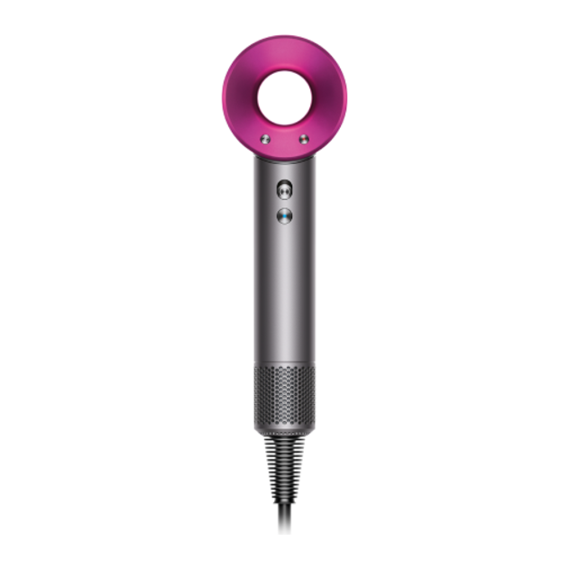 Dyson Supersonic HD07 Hair Dryer in Iron/Fuchsia, side view