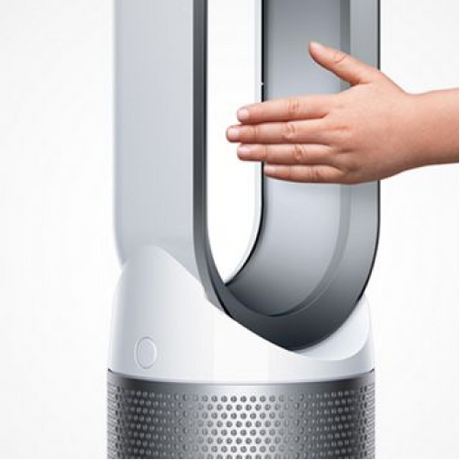 Dyson Pure Cool Link TP02 Purifying Fan in White/Silver, feeling the airflow