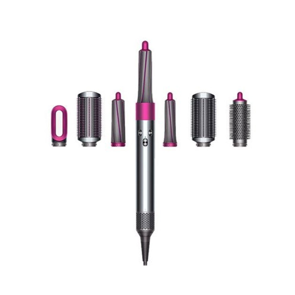 Dyson Airwrap Complete HS01 Multi-Styler in Nickel/Fuchsia, with its attachments