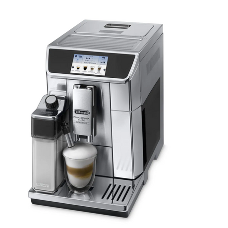 De'Longhi PrimaDonna Elite ECAM650.85.MS Bean-to-Cup Coffee Machine in Metal Silver, angled view