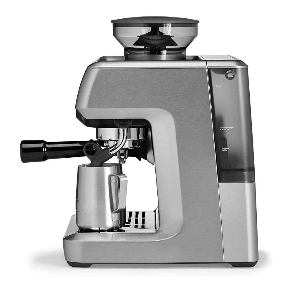 Sage Barista Touch SES880BSS Espresso Machine in Brushed Stainless Steel, side view