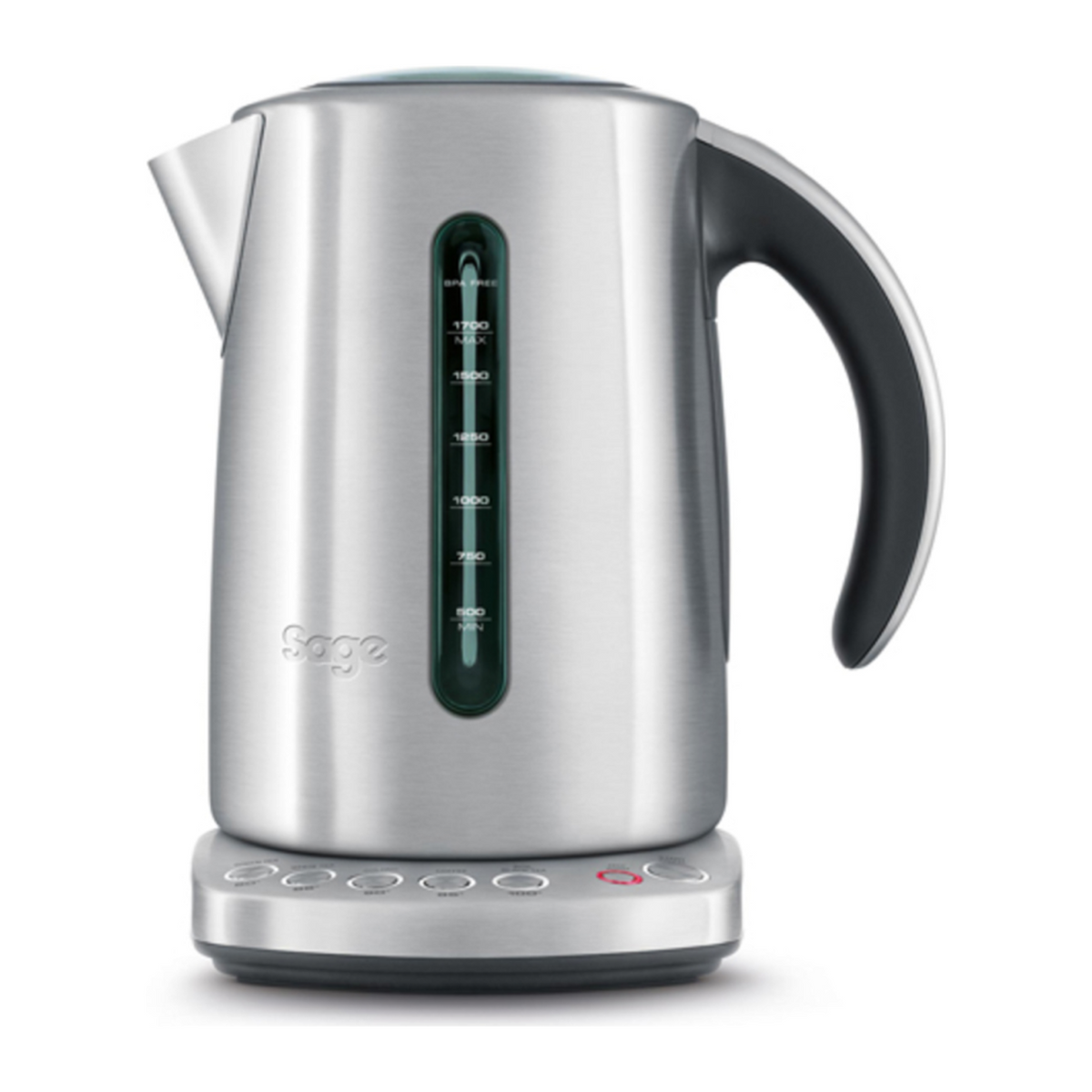 Sage Smart Kettle SKE825 Electric Kettle in Brushed Stainless Steel, front view