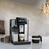 De'Longhi PrimaDonna Soul ECAM610.75.MB Bean-to-Cup Coffee Machine in Metal Black, in a room setting
