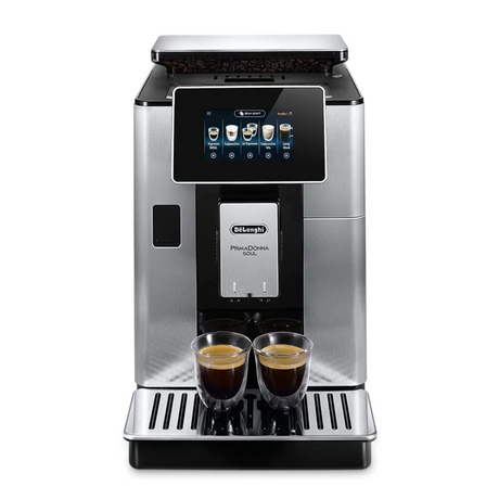 De'Longhi PrimaDonna Soul ECAM610.75.MB Bean-to-Cup Coffee Machine in Metal Black, front view