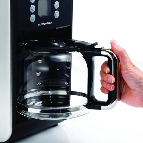 Morphy Richards Accents Pour Over Filter Coffee Machine, lifting the glass jug