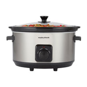 Morphy Richards 461013 Brushed Stainless Steel 6.5L Ceramic Slow Cooker