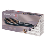 Remington CB7400 Hair Straightening Brush in Black, in its packaging