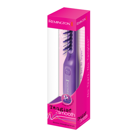 Remington Tame The Mane DT7432 Detangling Brush in Purple, in its packaging
