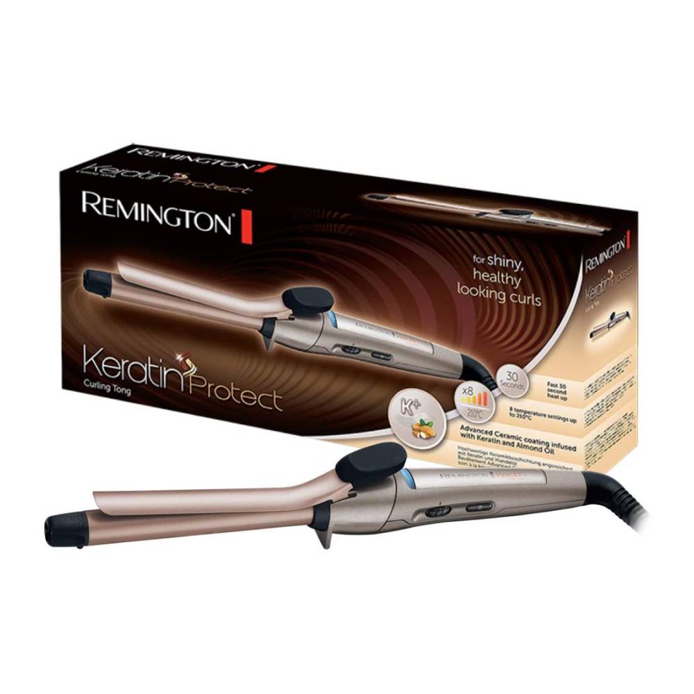 Remington Keratin Protect CI5318 Curling Tong, in its packaging
